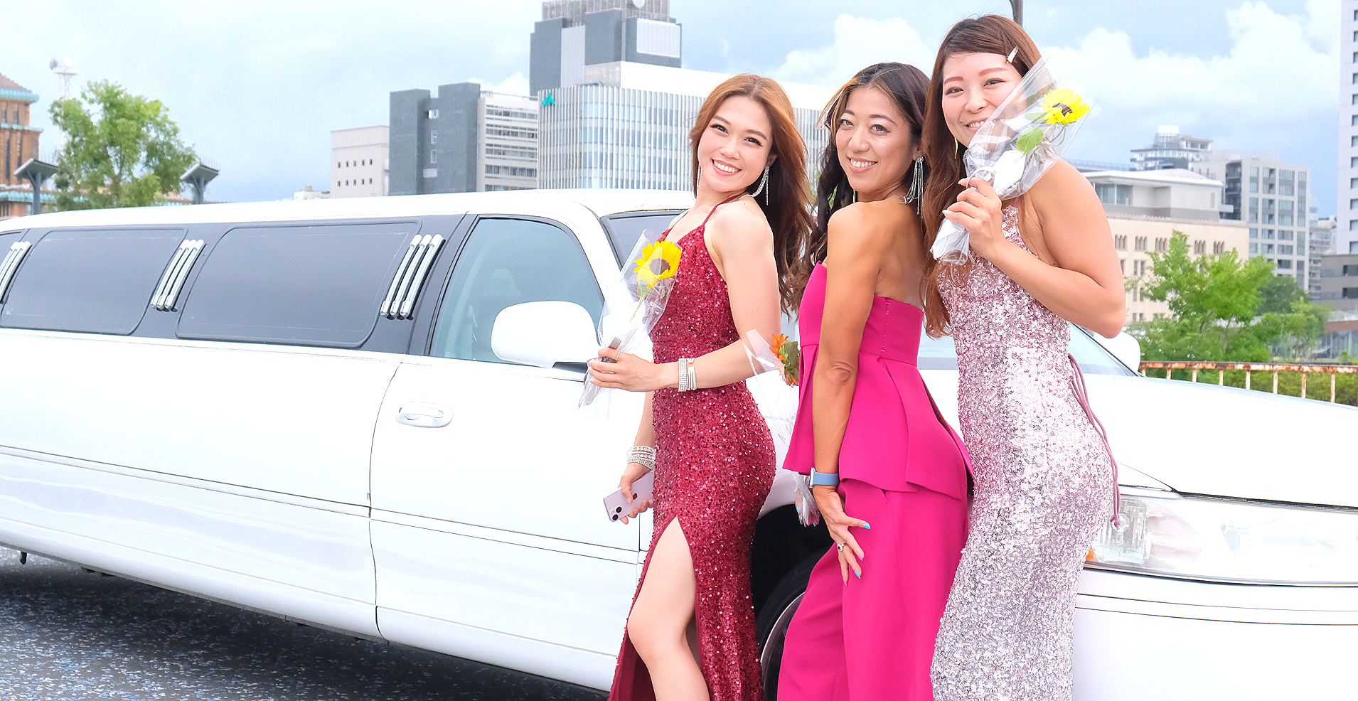 リムジン女子会2人でも楽しめる乗車場所案内。東京リムジン女子会格安